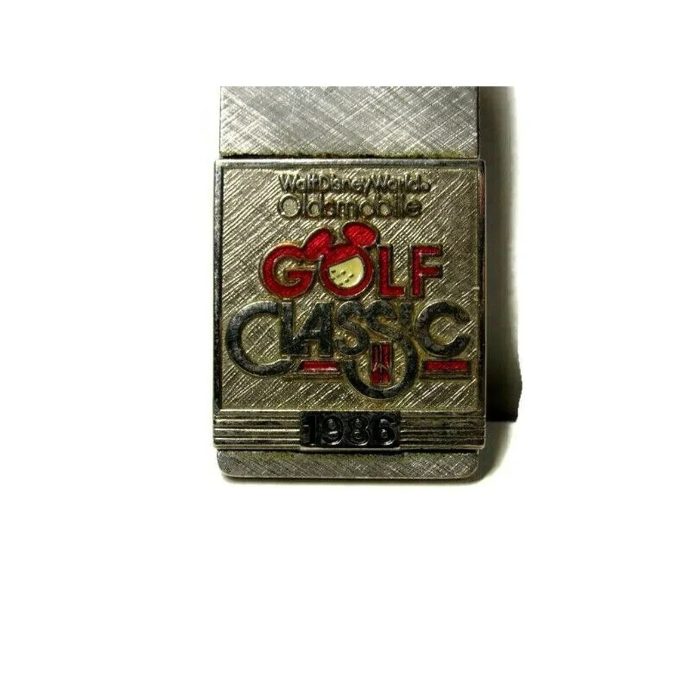 Vintage Money Clip Walt Disney Golf Classic Oldsmobile 1986 Mouse Ears RARE